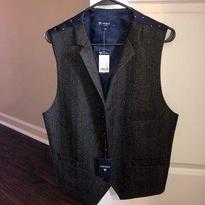 Daniel Cremieux Large Grey & Navy Blue Vest